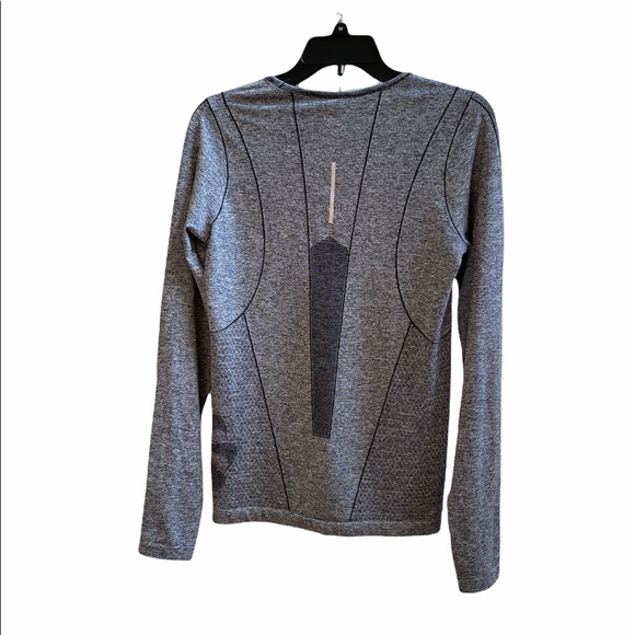 Nike Dri-fit running long sleeve top size M Gray - Picture 2 of 9